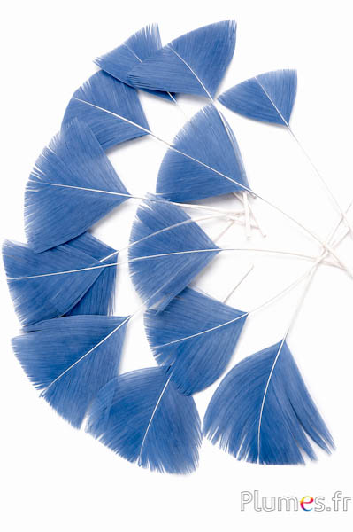 Blütenblätter aus Federn - 6-8 cm x 3-4 cm - eisen